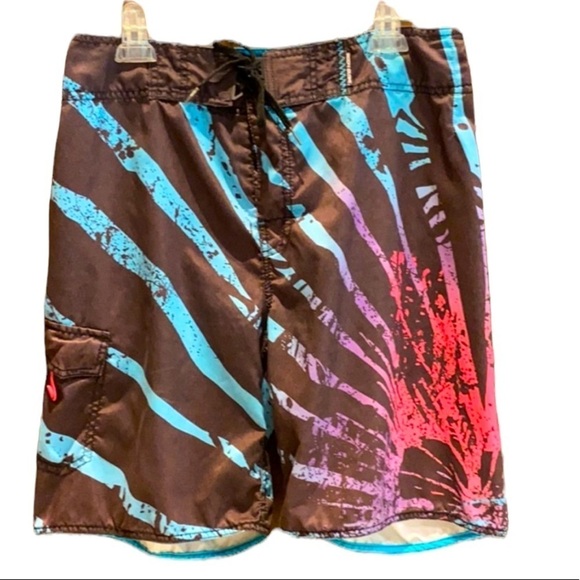 Body glove board Shorts Blue & Brown Size 34 - Picture 1 of 4